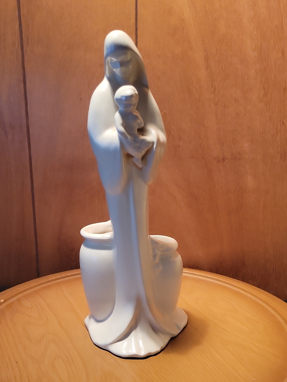 Royal Haeger White Ceramic Madonna & Child Decorative Figurine